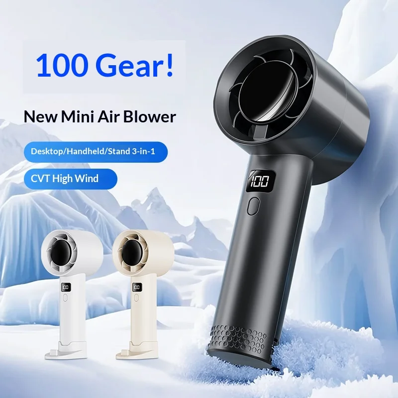 Outdoor Power With Timer - Mini ventilador portátil, potente velocidad de