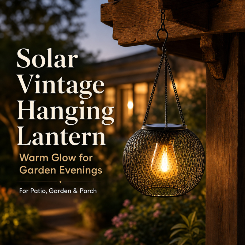 Outdoor Power Supply - Lámpara LED Solar Colgante para Exterior,