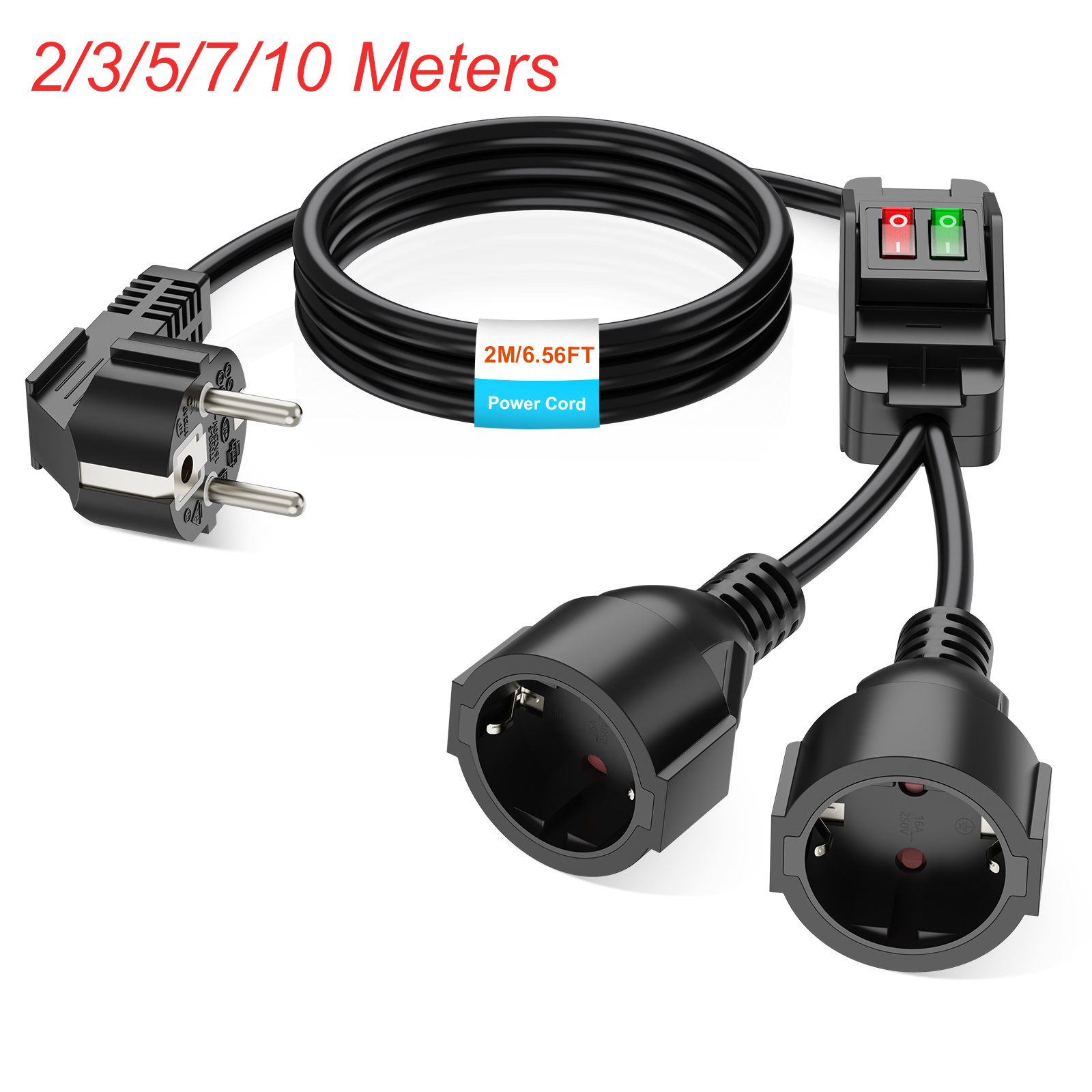 Outdoor Power Extension - Cable de extensión de enchufe europeo
