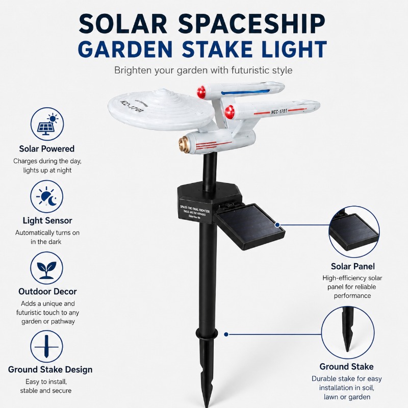 Outdoor Power Stake - Lámpara Solar para Jardín con Forma