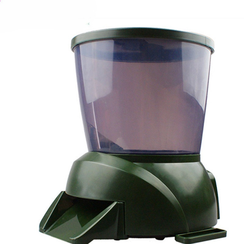 Outdoor Power With Timer - Comedero automático para peces, gran capacidad,