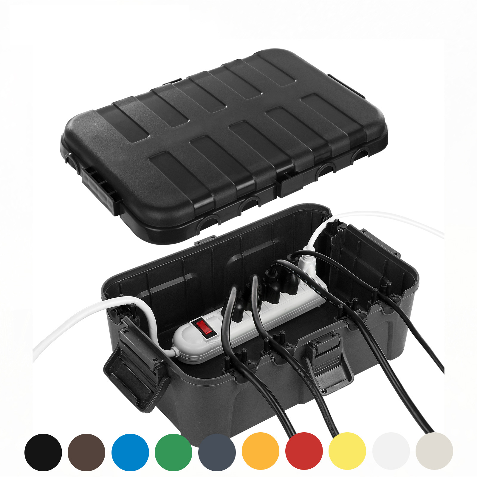 Outdoor Power Extension - Caja eléctrica extragrande para exteriores, cubierta