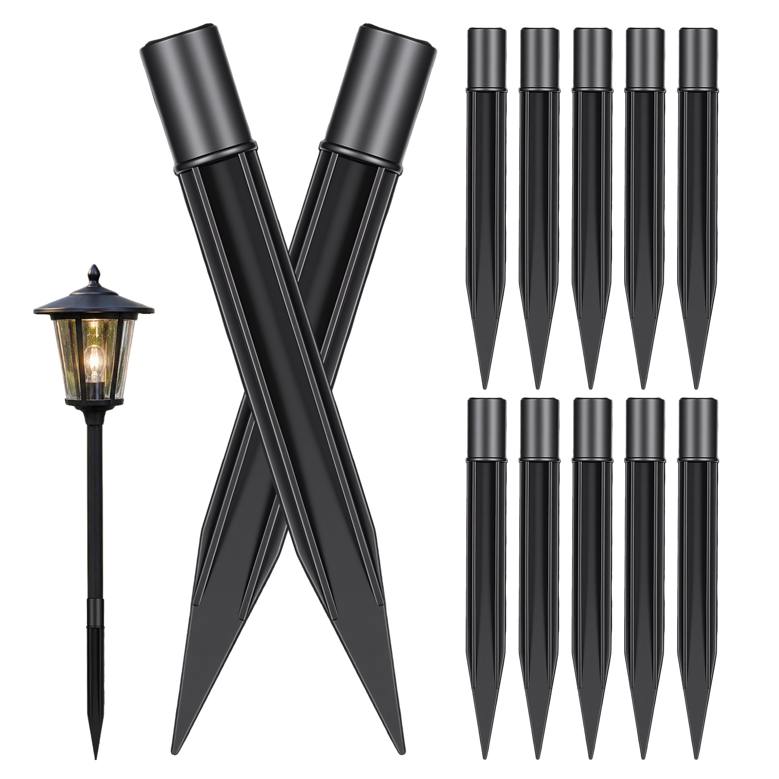 Outdoor Power Stake - 8 Piezas de Estacas de Plástico