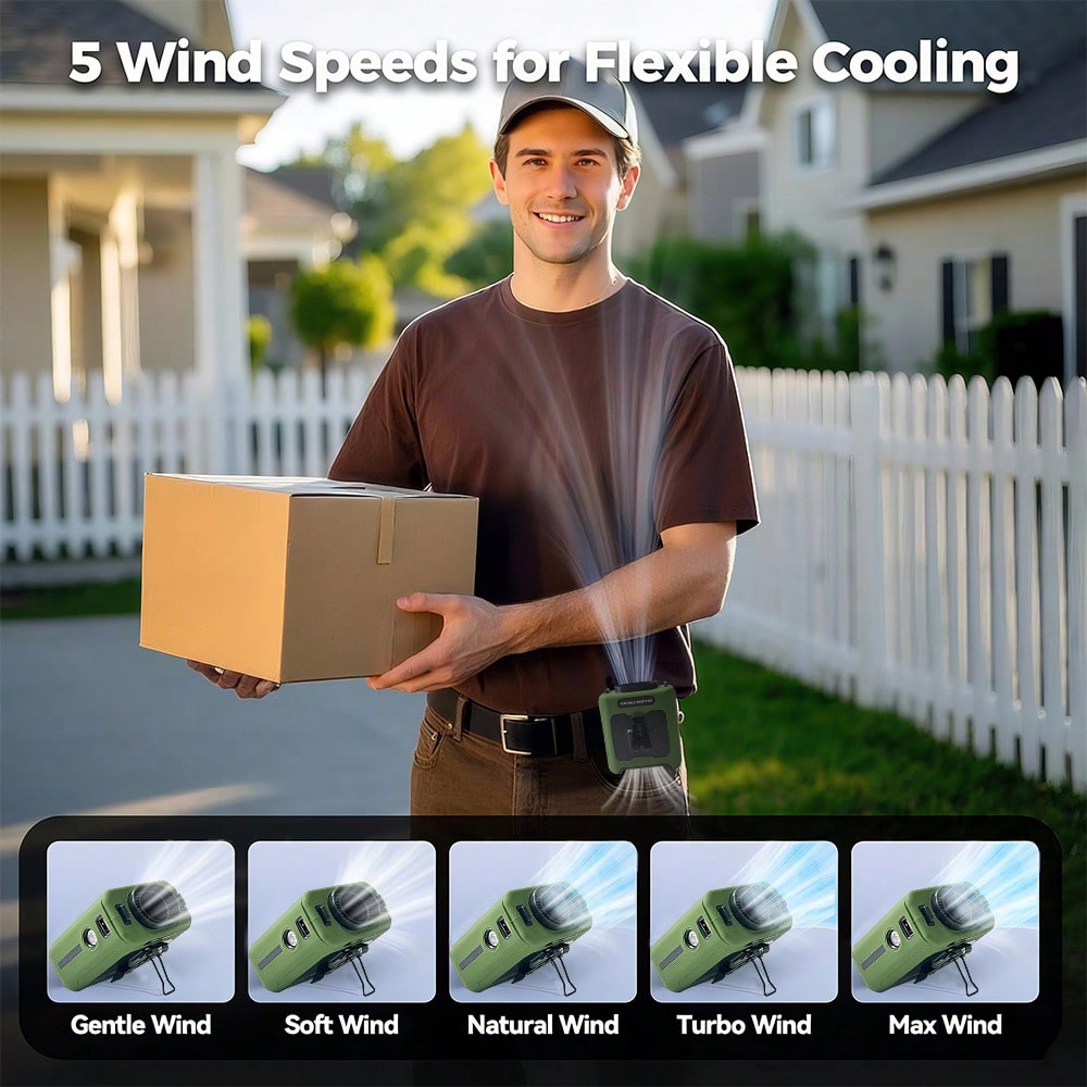 Ventilador portátil de cintura - Outdoor Power Nz reseña y precio