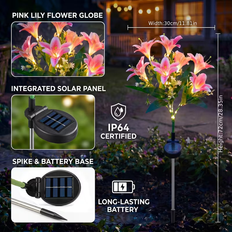 Luces Solares para Jardín con  - Outdoor Power Stake reseña y precio