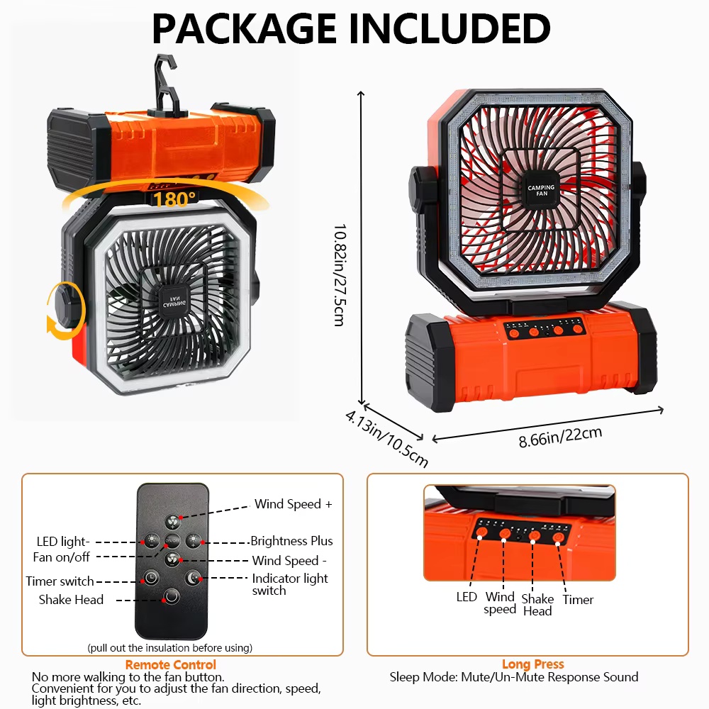 Ventilador de Camping de 20000 - Outdoor Power With Timer reseña y precio