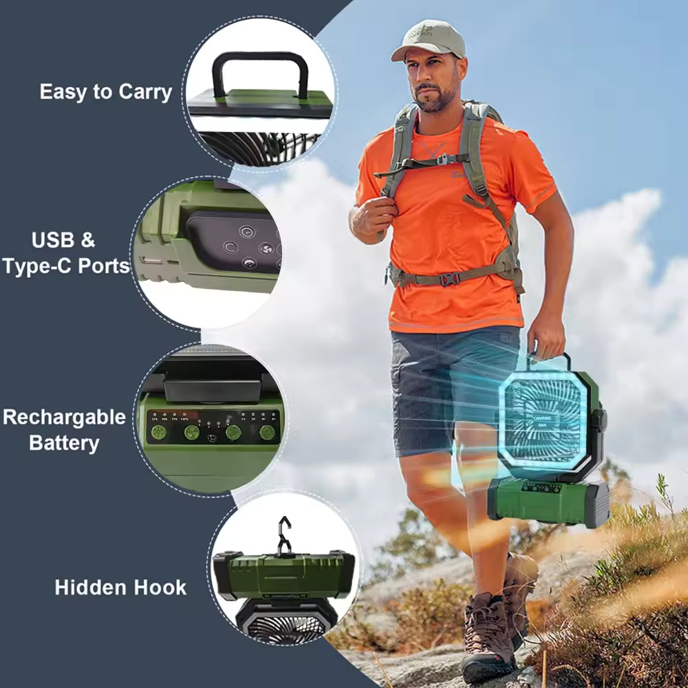 Ventilador de Camping de 20000 - Outdoor Power With Timer reseña y precio