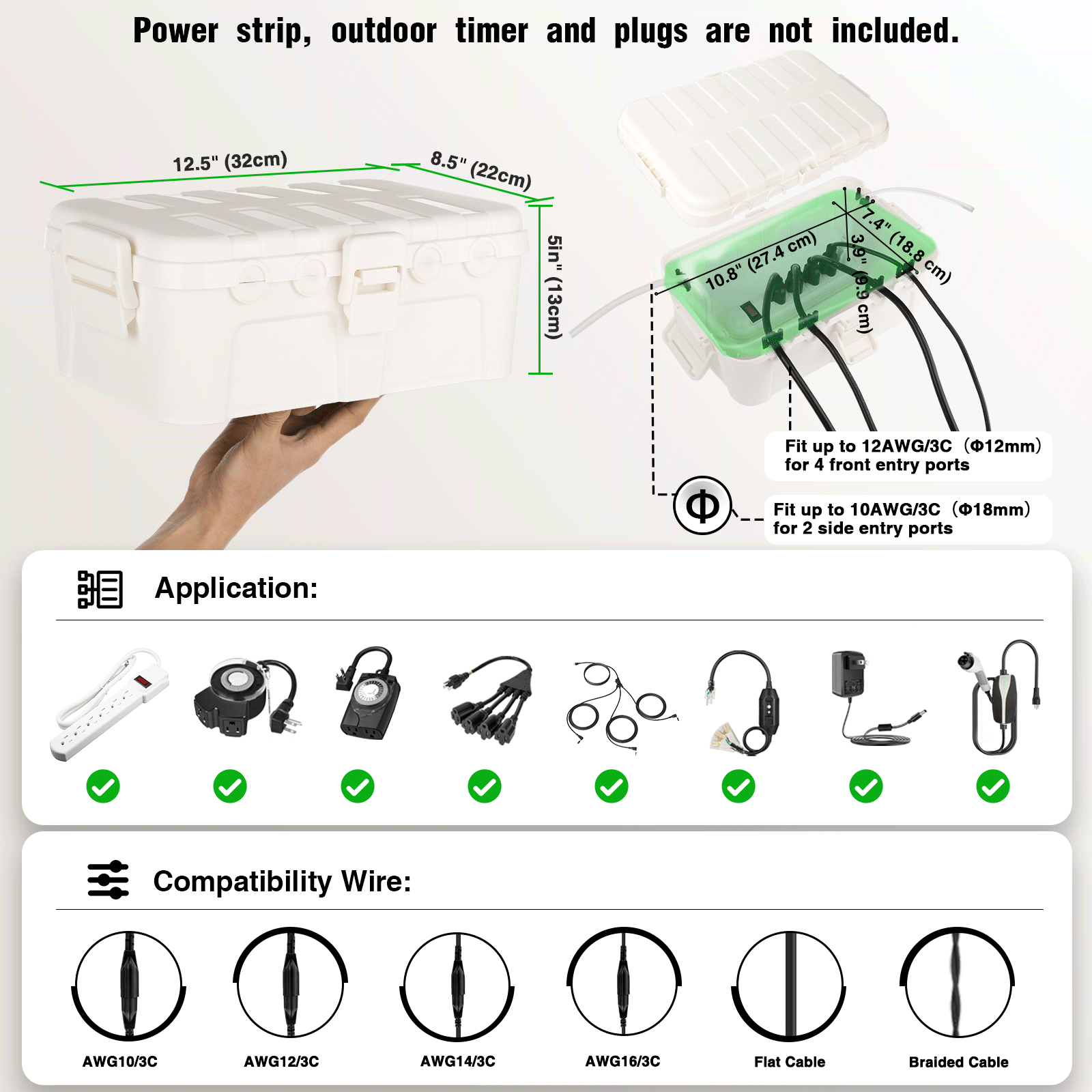Caja Eléctrica Impermeable Gra - Outdoor Power With Timer reseña y precio
