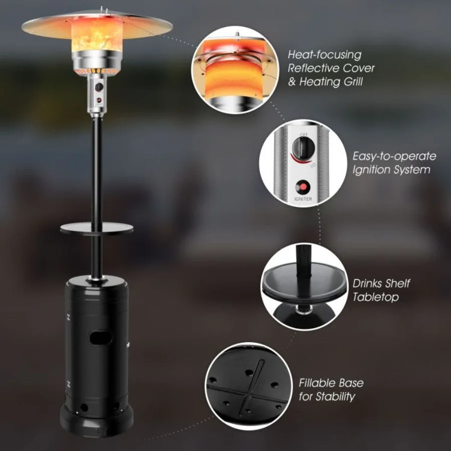 Calentador exterior para patio - Outdoor Power Wheels reseña y precio
