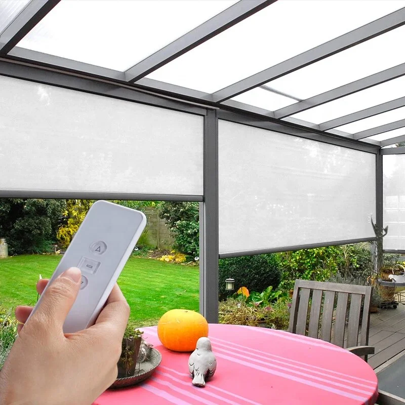 #   Parasol caliente para exte - Outdoor Power Roller Shades reseña y precio
